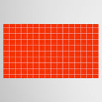 Grid Lines Bold Geometric Pattern in Red Orange and Pink Tablecloth Gallery Image 2