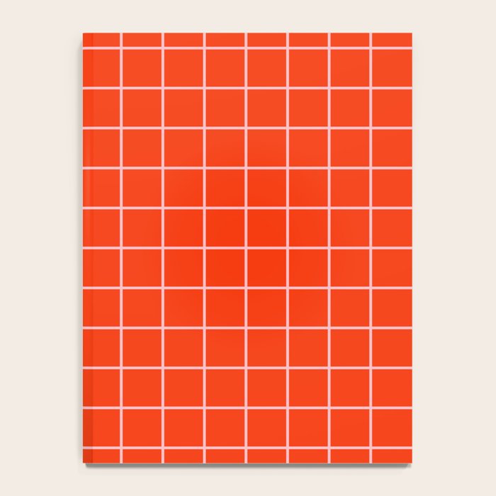 Grid Lines Bold Geometric Pattern in Red Orange and Pink Notebook Gallery Image 4