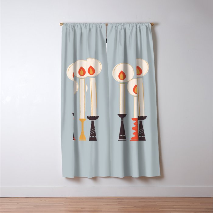Festive Candles Window Curtain Gallery Image 3