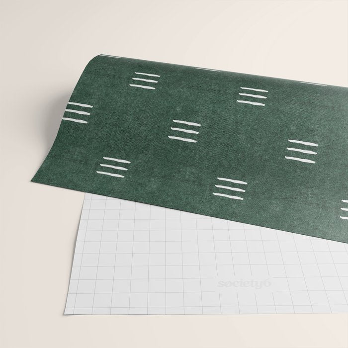 triple dash - green Wrapping Paper Gallery Image 2
