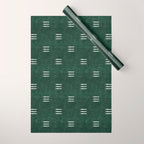 triple dash - green Wrapping Paper Gallery Image 1