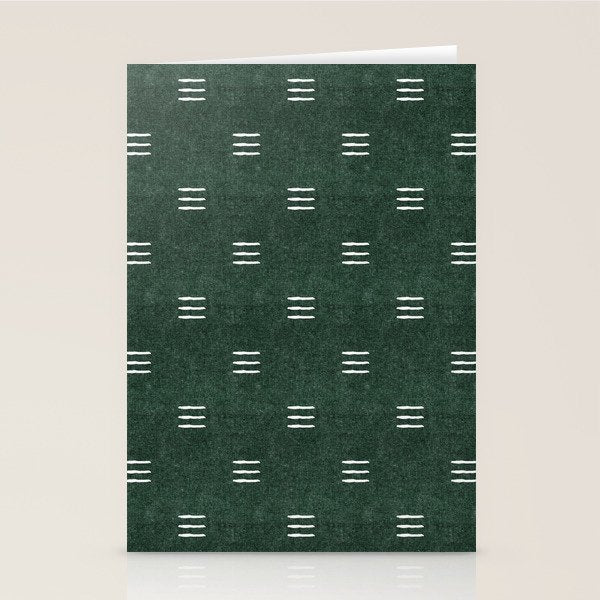 triple dash - green Stationery Card Gallery Image 2