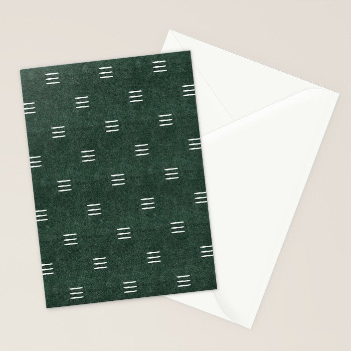 triple dash - green Stationery Card Gallery Image 2