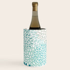 Floral Blooms in Teal, Aqua, Turquoise Wine Chiller Gallery Image 2