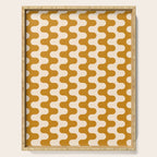 Retro Mid Century Modern Waves in  Yellow Ocher Serving Tray Gallery Image 1