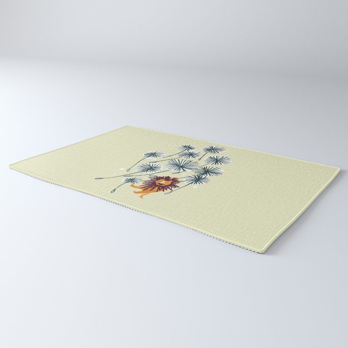 Lion on dandelion Rug Gallery Image 3