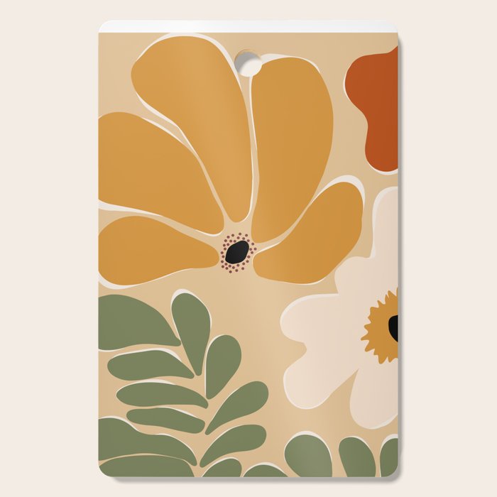 columbian old retro floral art print  Cutting Board Gallery Image 1