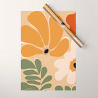 columbian old retro floral art print  Wrapping Paper Gallery Image 1