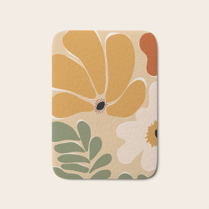 columbian old retro floral art print  Bath Mat Gallery Image 1