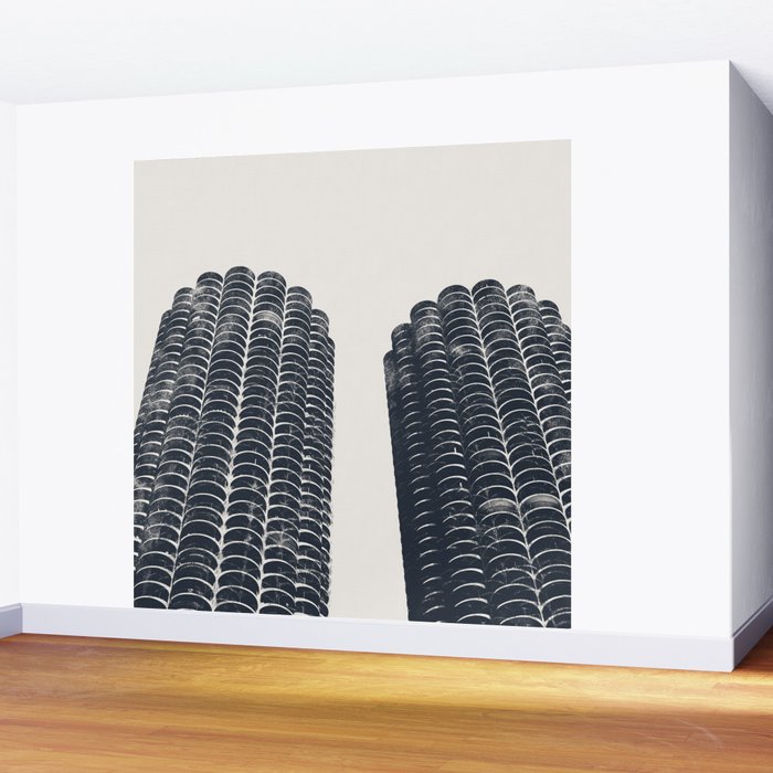 Chicago Architecture, Marina City, Chicago Wall Art, Chicago Art, Chicago Photography, Canvas Art Wall Mural Gallery Image 2
