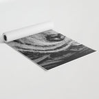 Kitten in the Beard of Old Man black and white photograph Yoga Mat Gallery Image 2