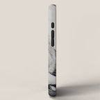 Kitten in the Beard of Old Man black and white photograph iPhone Case Gallery Image 2