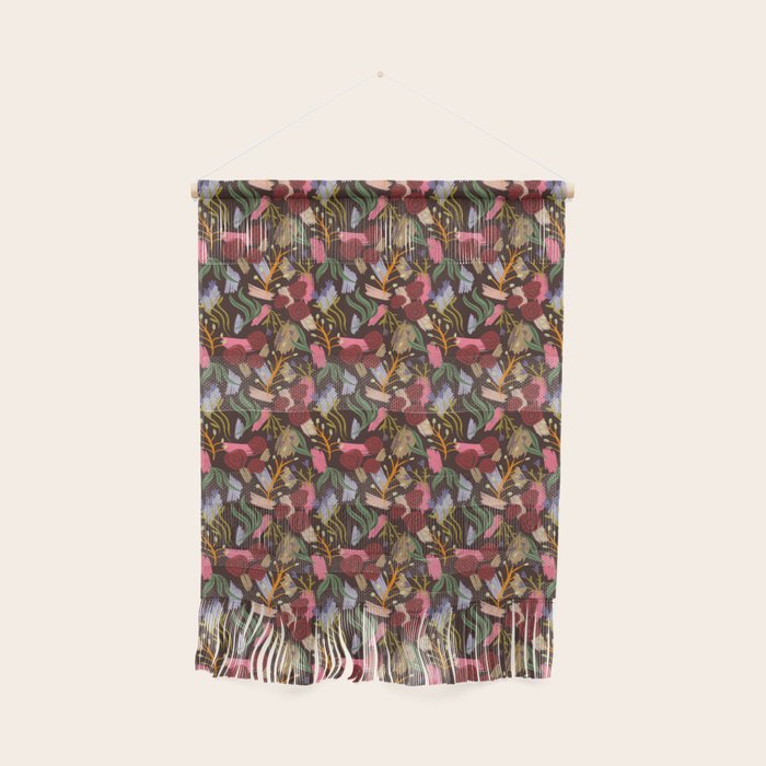 Rustic Botanical Rose Pattern Wall Hanging Gallery Image 1