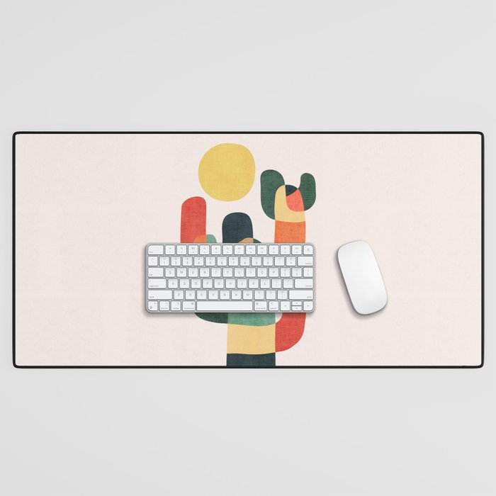 Cactus in the desert Desk Mat Gallery Image 1