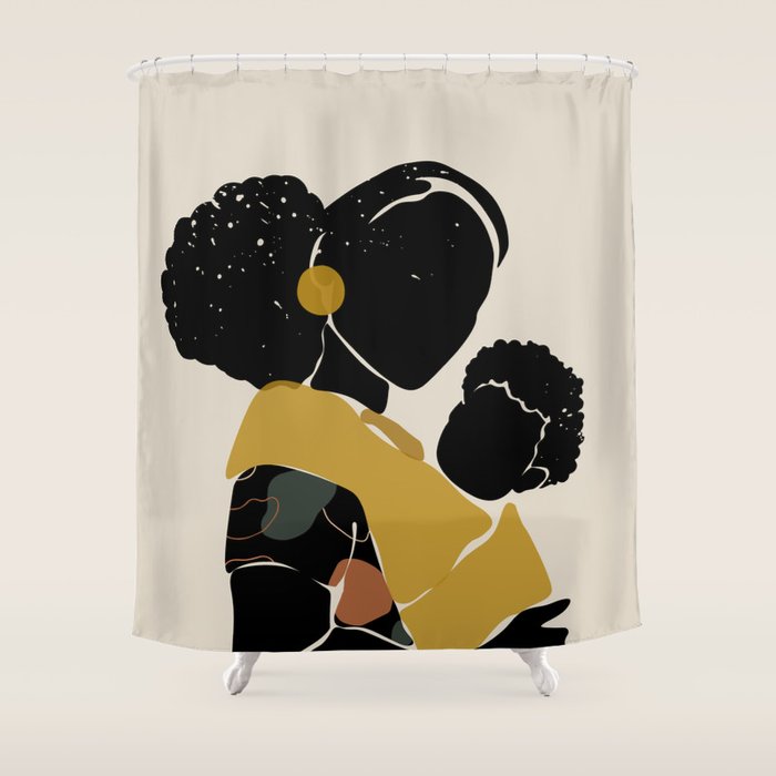 Black Hair No. 15 Shower Curtain Gallery Image 1
