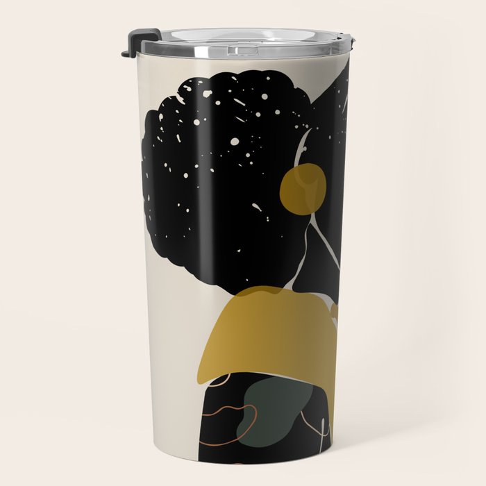 Black Hair No. 15 Travel Mug Gallery Image 3