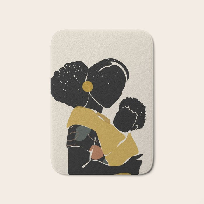 Black Hair No. 15 Bath Mat Gallery Image 1