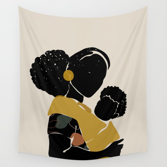 Black Hair No. 15 Wall Tapestry Gallery Image 4