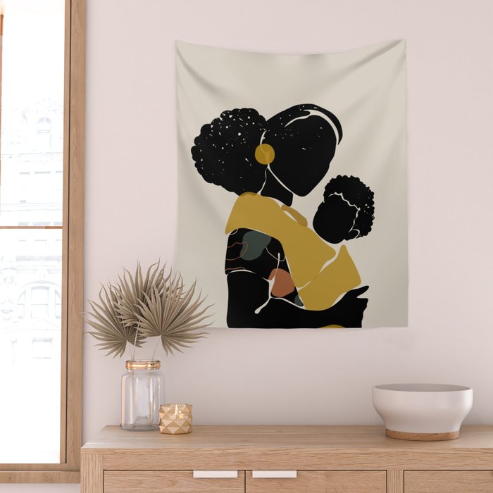 Black Hair No. 15 Wall Tapestry Gallery Image 2