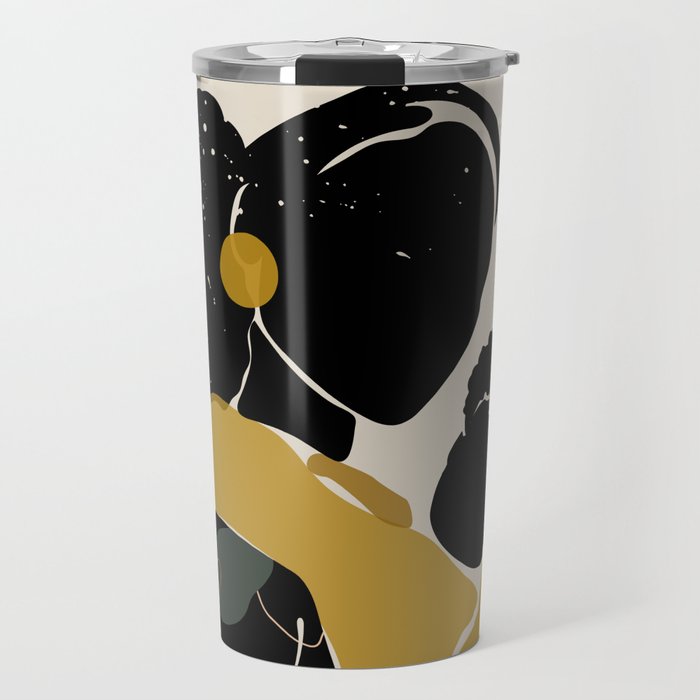 Black Hair No. 15 Travel Mug Gallery Image 1