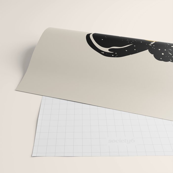 Black Hair No. 15 Wrapping Paper Gallery Image 2