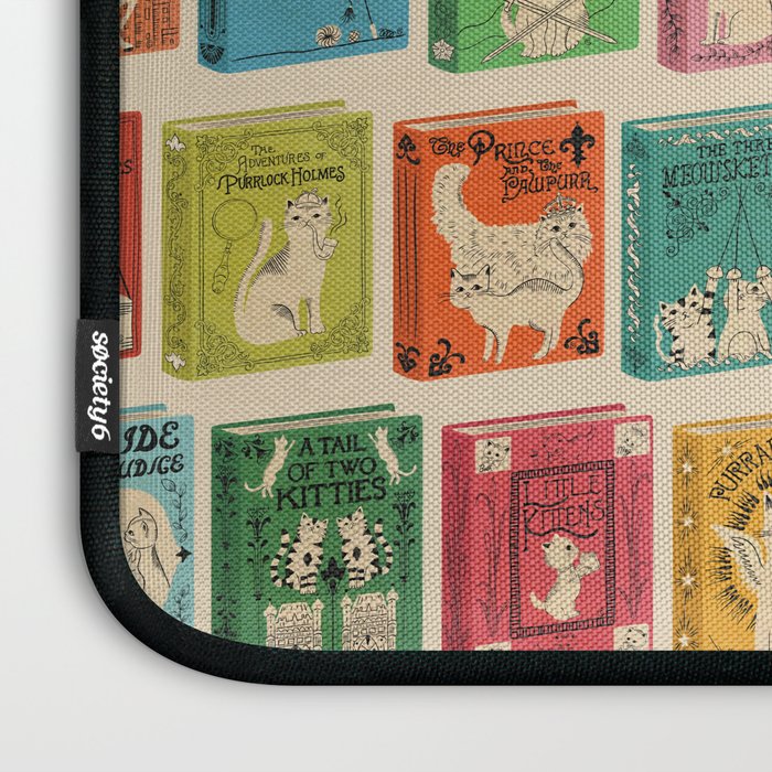 Meowsterpieces of Kiterature - Cat Literature Puns Laptop Sleeve Gallery Image 3