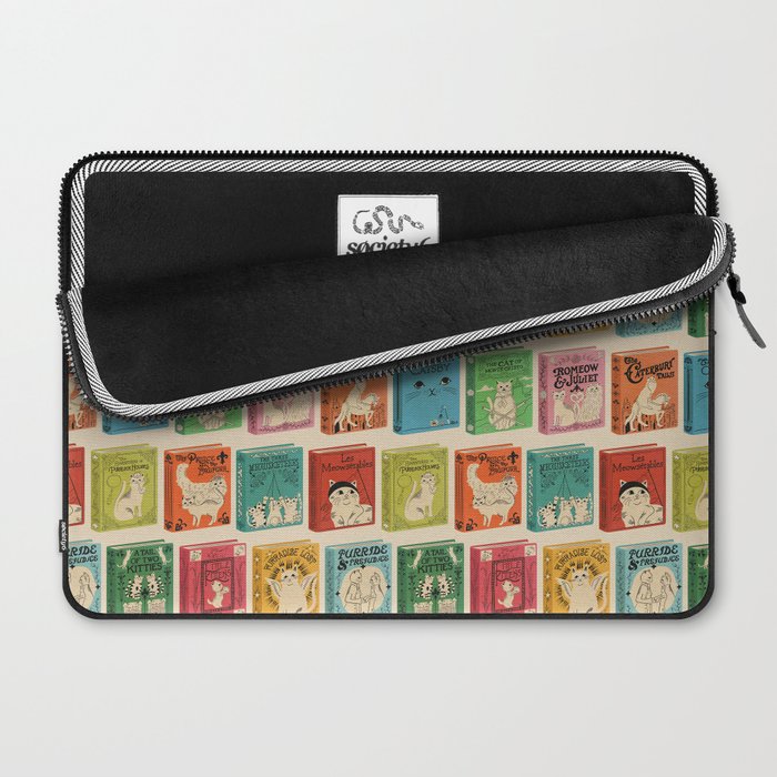 Meowsterpieces of Kiterature - Cat Literature Puns Laptop Sleeve Gallery Image 2