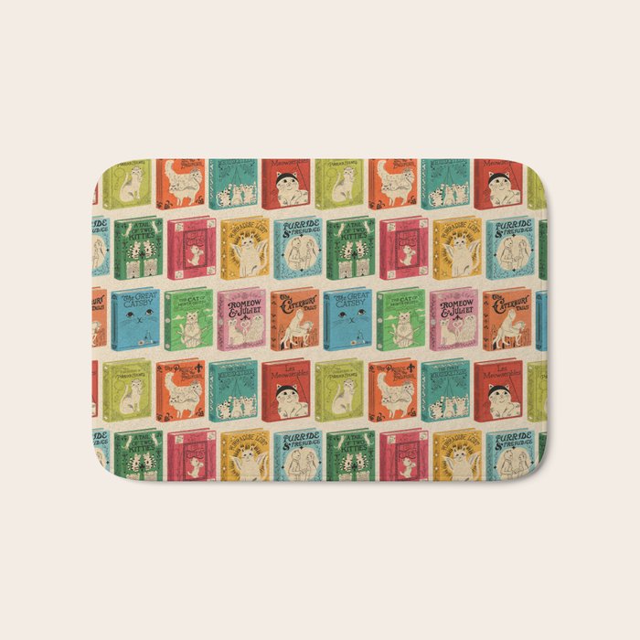 Meowsterpieces of Kiterature - Cat Literature Puns Bath Mat Gallery Image 1
