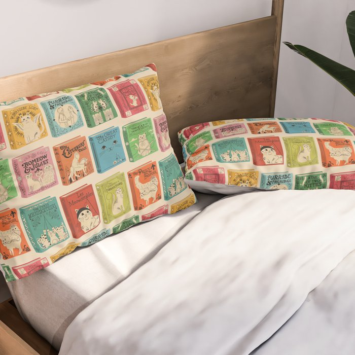 Meowsterpieces of Kiterature - Cat Literature Puns Pillow Sham Gallery Image 2
