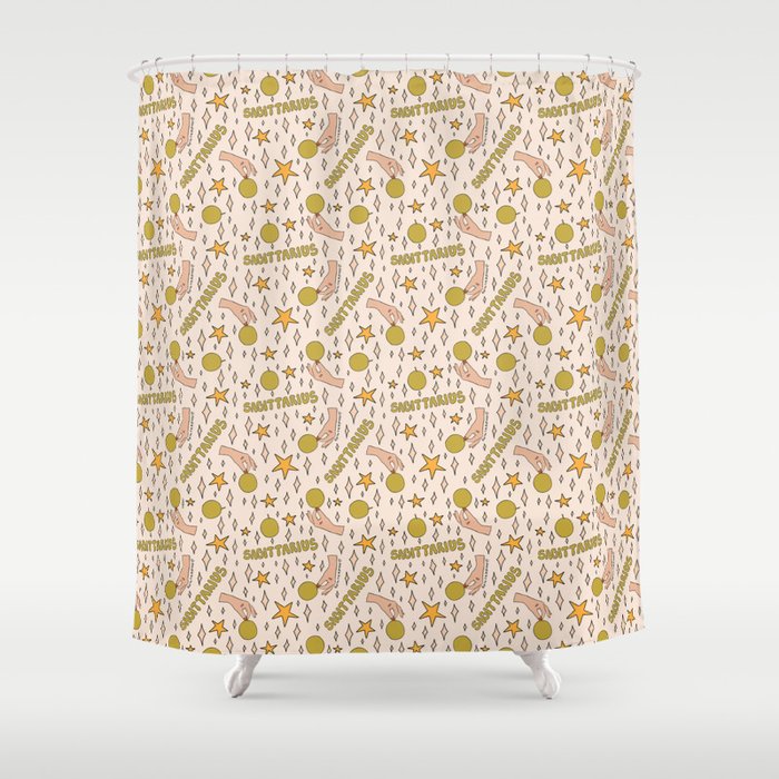 Sagittarius Guava Print Shower Curtain Gallery Image 1