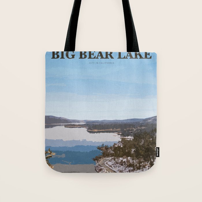 Visit Big Bear Lake Tote Bag Gallery Image 1