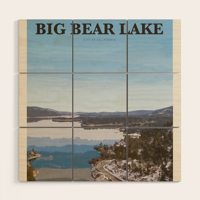 Visit Big Bear Lake Wood Wall Art Gallery Image 1
