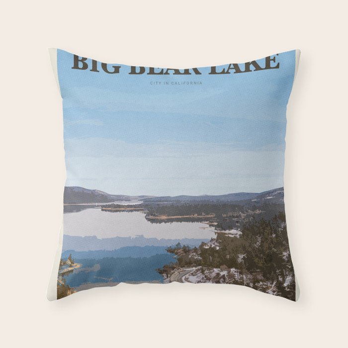 Visit Big Bear Lake Throw Pillow Gallery Image 6