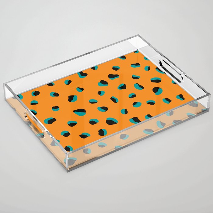 Funky cheetah animal print Acrylic Tray Gallery Image 1