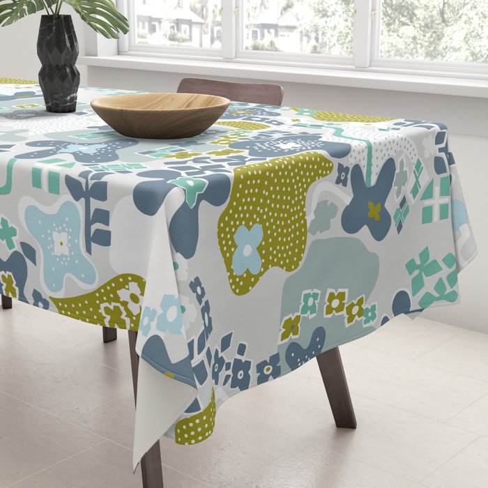 City life botanical park soft grey Tablecloth Gallery Image 3