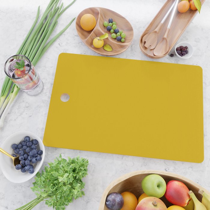 Mango Yellow Solid Color Cutting Board Gallery Image 2