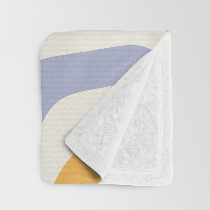 Abstract colorful organic shape art pattern Throw Blanket Gallery Image 3