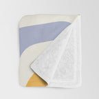 Abstract colorful organic shape art pattern Throw Blanket Gallery Image 3