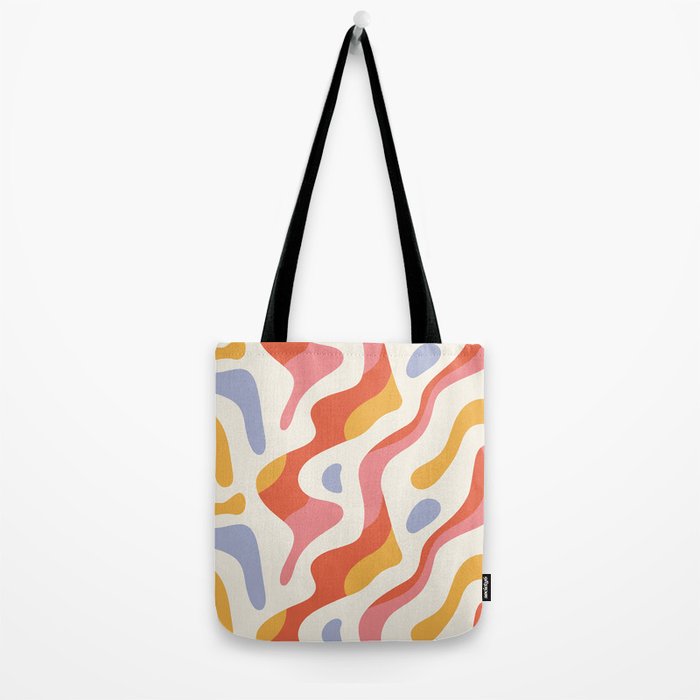 Abstract colorful organic shape art pattern Tote Bag Gallery Image 2
