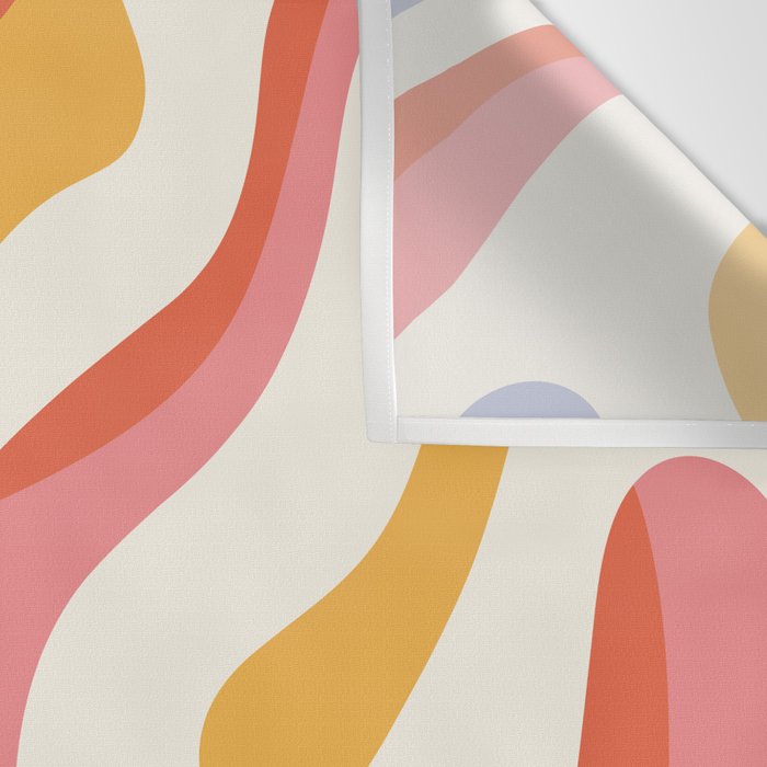 Abstract colorful organic shape art pattern Wall Tapestry Gallery Image 3