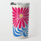 Viva Magenta Daisies Travel Mug Gallery Image 3