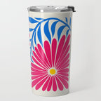 Viva Magenta Daisies Travel Mug Gallery Image 2