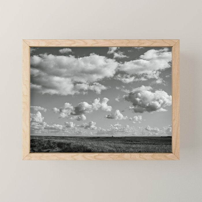 cloudscape - black and white nature photograph Mini Art Print Gallery Image 1