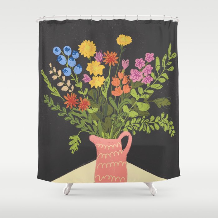 Meadow in a vase Shower Curtain Gallery Image 1