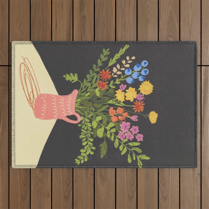 Meadow in a vase Outdoor Rug Gallery Image 1