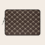 Bows and Ribbons Pattern LXIII Mocha Brown Laptop Sleeve Gallery Image 1