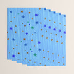 Celestial Star Twinkle in Blue Watercolor Wrapping Paper Gallery Image 3
