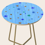 Celestial Star Twinkle in Blue Watercolor Side Table Gallery Image 2