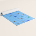 Celestial Star Twinkle in Blue Watercolor Yoga Mat Gallery Image 2