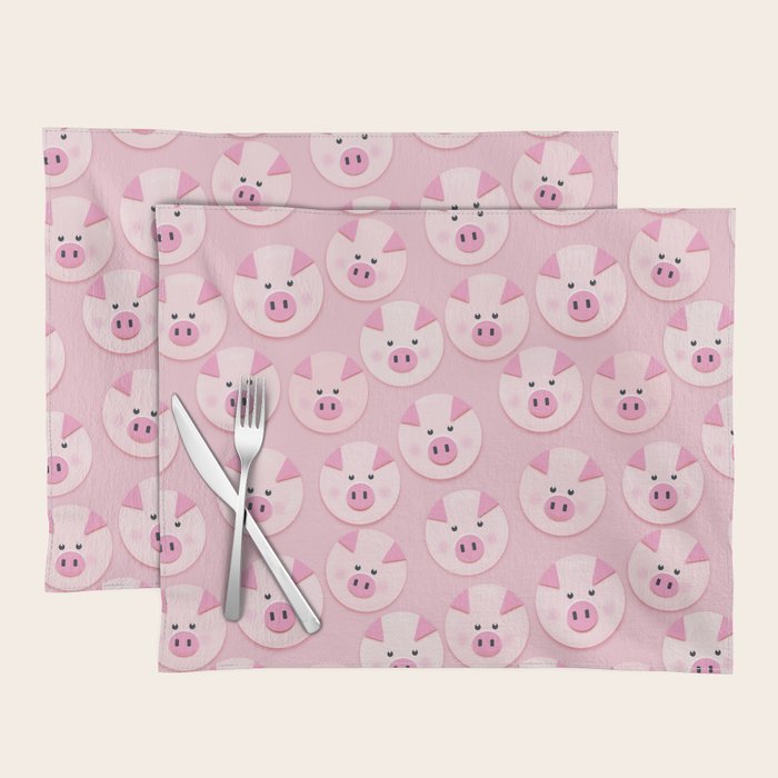 piggy pattern Placemat Gallery Image 1